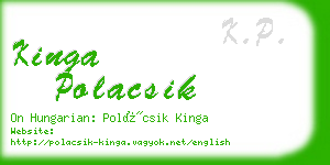 kinga polacsik business card